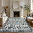 thumbnail image 1 of Area Rug x for Living Room Bedroom Dining Room Washable Rugs Vintage Distressed Print Carpet UltraThin Chenille Low Pile Lightweight Rug with Non Slip Backing Sepia, 1 of 8