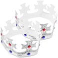 thumbnail image 3 of Kids Birthday Crowns 2Pcs Silver ABS for Adorable Look for Kids Use, 3 of 4