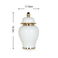 thumbnail image 6 of Esquirla Ceramic Vase Porcelain Ginger Jar Decoration Display Handicraft Ornaments Temple Jar Tea Storage Jar for Storage Tank Bedroom White, 6 of 6
