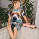 thumbnail image 4 of Balery Sea Swimming Corgi Conjunto de Pijama Infantil de Manga Corta con Estampado – Ropa de Dormir de Algodón Suave-Medium, 4 of 6