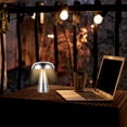 thumbnail image 5 of Eummy Mushroom Table Lamp, Cordless LED Desk Light, USB Rechargeable Desk Lamp Touch Control Night Light with 3 Color Dimming for Bedroom Office Dorm, 8.5 x 21 cm, 5 of 8
