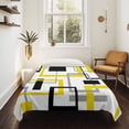 thumbnail image 4 of Yellow Black Geometric Tapestry for Bedroom Wall Hanging Tapestry, Modern Simple Abstract Art Ceiling Backdrop Tapestries Poster Blanket Wall Decor for Teens Room Living Room Dorm 59" x 79", 4 of 8