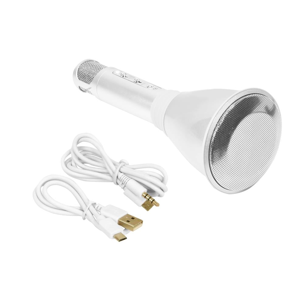 Pyle PKRK68MC - Bluetooth Karaoke Microphone Speaker System with Wireless Megaphone-Style Mic Broadcasting