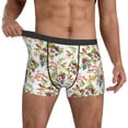 thumbnail image 3 of Men's Boxer Briefs, Wild Exotic Birds And Flowers Soft Comfy Mens Underwear Boxer Briefs Breathable With Widen Waist, 3 of 7