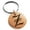 Rose, variant on Stainless Steel Letter Z Initial Old English Monogram Engraved Small Medallion Circle Charm Keychain Keyring