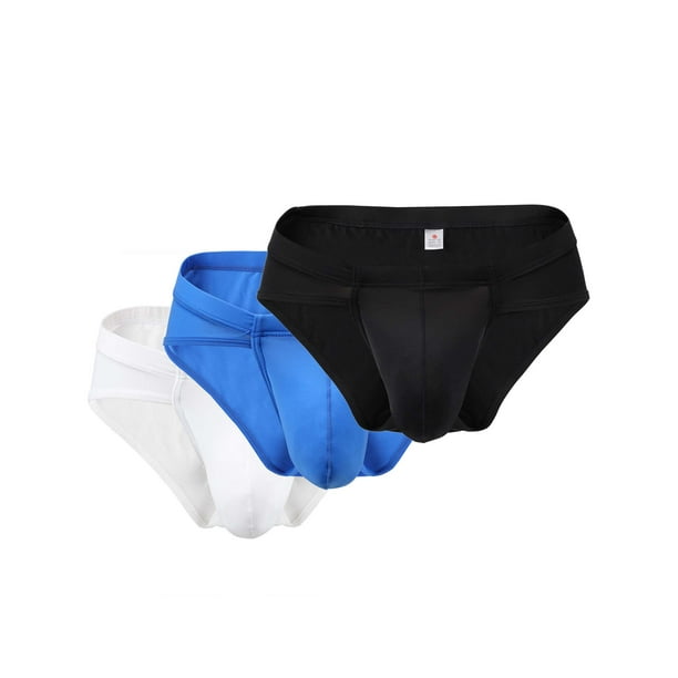 UKAP Mens Sexy Ice Silk Bulge Pouch Underwear 3pack Low Rise Comfy