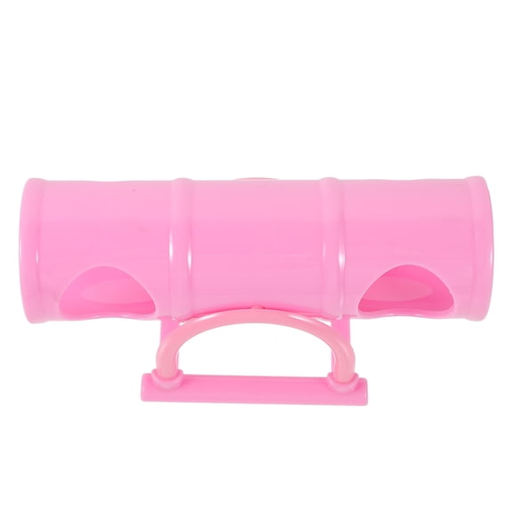 Pets Seesaw Tunnel Funny Hamster Bucket Tube For Critters Toys Sports Cage Plastic Pink