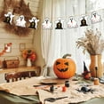 thumbnail image 2 of Xuniizn Happy Halloween Banner Indoor Bunting Halloween Banners for Halloween Party Decorations, Fireplace Wall Halloween Decorations for Home Indoor & Outdoor(Banner x8 + Hemp Rope x1), 2 of 7