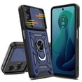 thumbnail image 5 of Elegant Choise Case with Slide Camera Lens Cover and Stand for Moto G 5G 2024, Blue, 5 of 15