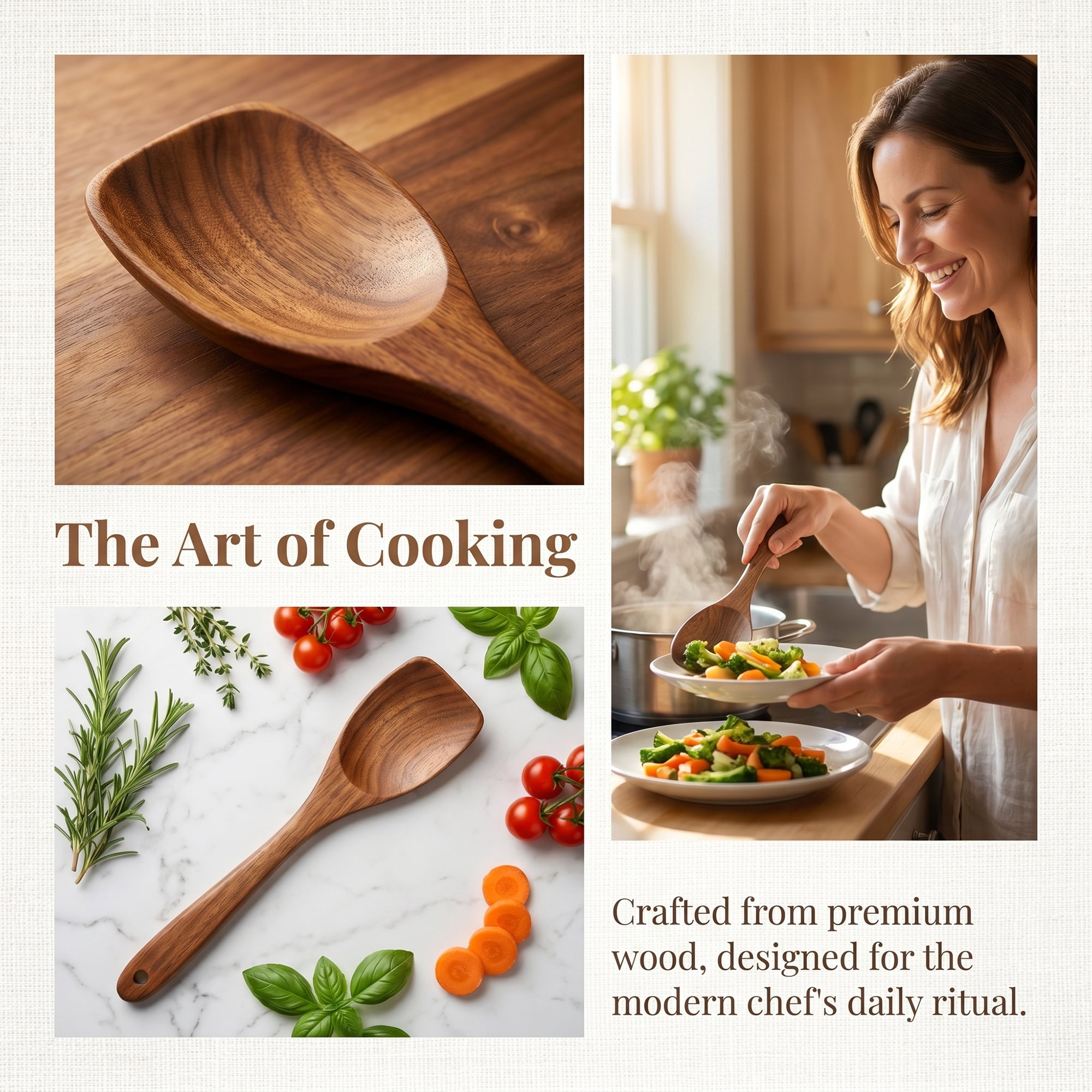 Unique Bargains Kitchen Utensil Heat-Resistant Cooking Tool for Flipping Brown 12.8x3.1 in