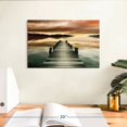 thumbnail image 3 of Elephant Stock Sunset Jetty Wall Art - Horizontal Canvas Wall Art - Living Room Wall Decor - Nautical Canvas - Brown And Beige Decor By Danita Delimont - 12" x 8", 3 of 8