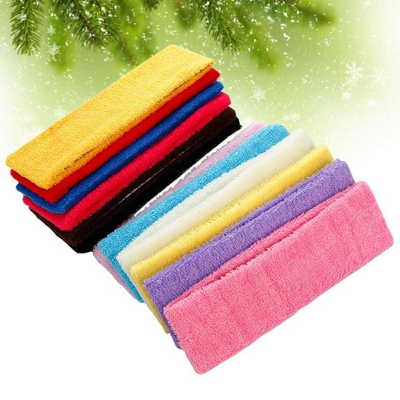 Supvox 12pcs Yoga Sports Headband Elastic Fabric Sweat Absorb for Women Daily Wearing