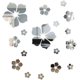 thumbnail image 1 of 3D Crystal Floral Wall Stickers, Removable Mirror Wall Stickers, 1 of 5