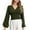 Army Green-01, variant on Perfectbot Womens Crop Blouses Wrap V Neck Corset Ruched Tops Lantern Sleeve Dressy Elegant Fall Shirt