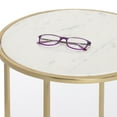 thumbnail image 6 of Adore Decor Elliott Marble Side Table White and Gold, 6 of 10