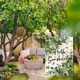 thumbnail image 3 of Sm:)e Hello Sunshine Eucalyptus Leaves Summer Garden Flag 12 x 18 Inch Double Sided, Seasonal Farmhouse Yard Outdoor Banner, 3 of 6