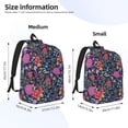 thumbnail image 2 of Balery Floral Mochila Clásica Impresa Básica para Viaje, Mochila Escolar Resistente al Agua, Mochila de Lona con Correas Ajustables-Medium, 2 of 5