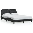 thumbnail image 5 of vidaXL Bed Frame with LED Light Platform Base Bedroom Furniture Faux Leather, 5 of 12