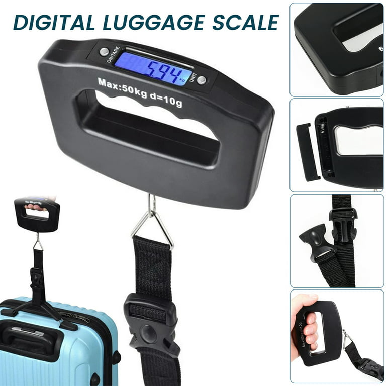 Portable Hand Held Digital Luggage Scale 50Kg 10g Fish Hook