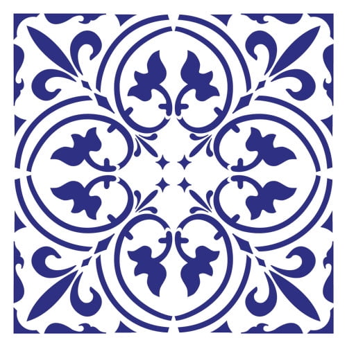 Scroll Tile Wall Stencil 3798 by Designer Stencils