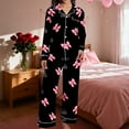 thumbnail image 5 of SOFTCCLO Womens Pajamas Set Valentine's Day Theme Print Long Sleeve Shirts Pants Casual Cozy Loungewear Nightwear 2 Piece Sets for Women Pink L, 5 of 9