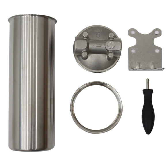 Heavy-duty Water Filter Housing Corrosion-resistant 304 Stainless Steel for 10"L Cartridges 3/4"NPT w/Bracket and Wrench Pin