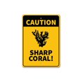 thumbnail image 1 of Señal de advertencia de playa de Sharp Coral Coastal Sign, metal, tamaño: 8 x 12 pulgadas, 1 of 4