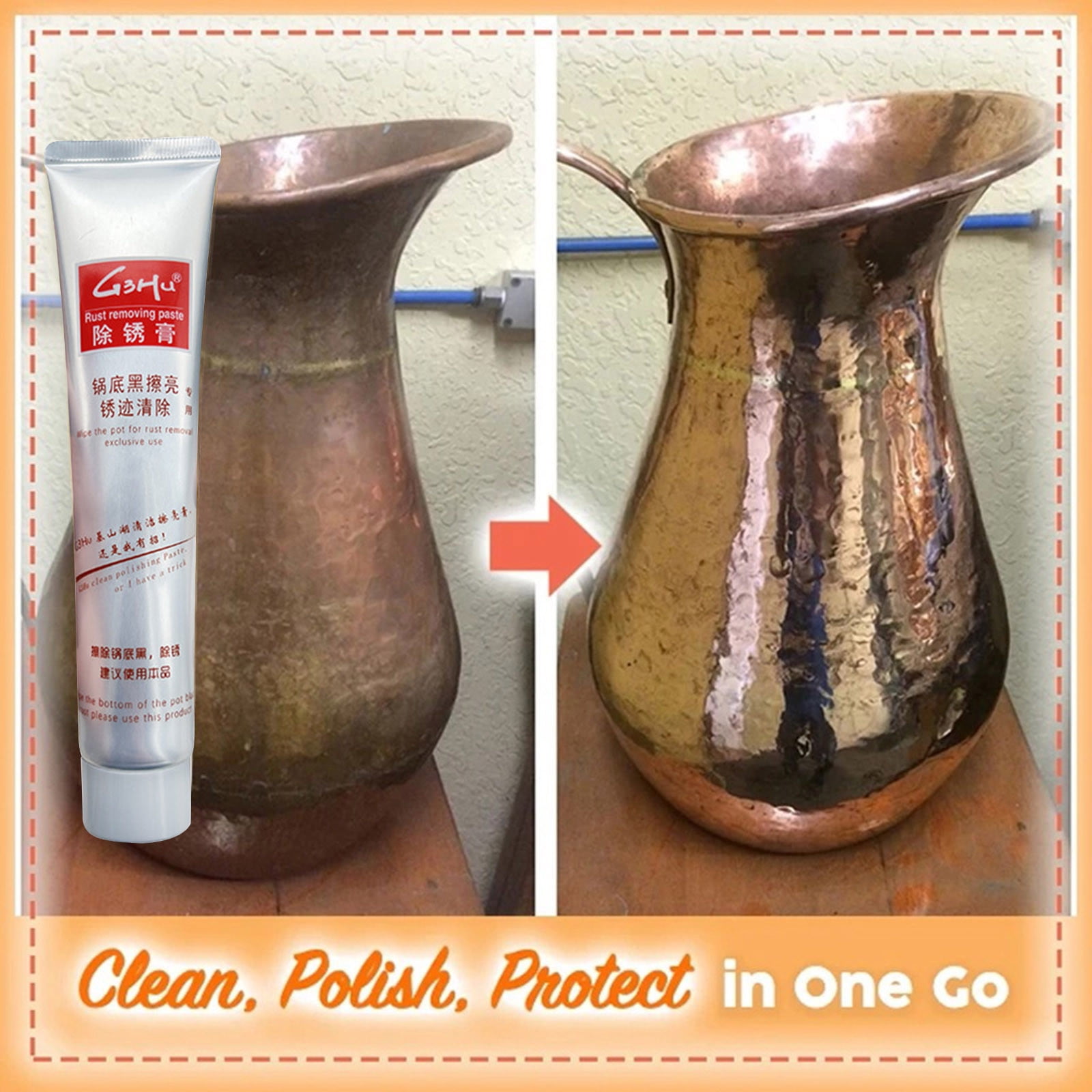 MultiPurpose Cleaning Paste,Stainless Steel Cleaning Paste,Stain & Rust Remover for Bathroom