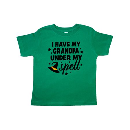 

Inktastic I Have My Grandpa Under My Spell with Cute Witch Hat Gift Toddler Boy or Toddler Girl T-Shirt