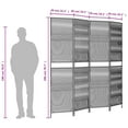 thumbnail image 5 of vidaXL Room Divider 4 Panels Black Poly Rattan, 5 of 11