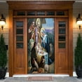 thumbnail image 5 of Rovga Christmas Door Cover Decoration Tapestry Holiday Party Door Curtain Tapestry Door Cover Snow Decoration, 5 of 5
