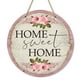 thumbnail image 2 of Placa de puerta de madera, letrero con flores colgantes, decoración primaveral, casas de campo de madera, corredor rural, 2 of 6