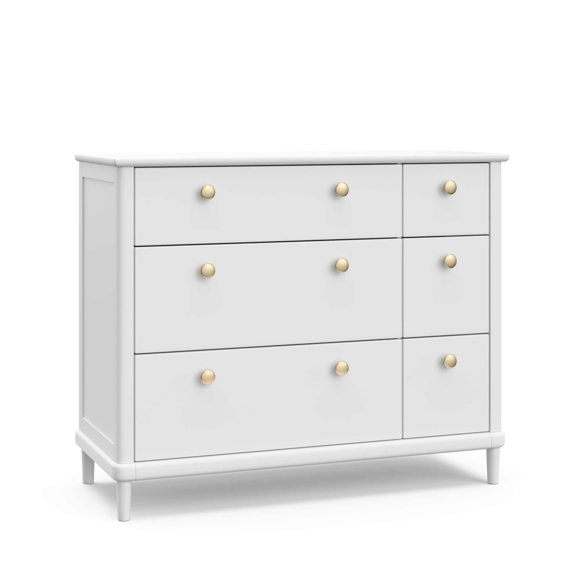 Motherly by Storkcraft Timeless 6 Drawer Dresser with Changer Topper, White
