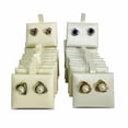 thumbnail image 5 of White Brushed Leather Beige PU Leather Puff Cushion Earrings Stud Pendant Card Jewelry Box Inside Pad Display Pad 5*4cm White Earrings Card 1PCS, 5 of 6