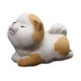 thumbnail image 3 of Dog Mini Statue Desktop Ornament té mascota linda figura de miniatura decorativa de cachorro morado para la sala de estar escritorio de té Acostado, 3 of 8