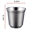 thumbnail image 3 of Taza de café apilable/taza de té/vasos de cerveza refrescantes, taza de acero inoxidable ideal para viajes, al aire libre, camping y todos los días, 3 of 5