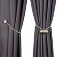 thumbnail image 2 of Magnetic Curtain Tiebacks Curtain Clips Rope Rear Curtain Holders Buckles Curtain Binder Curtain Holders for Home Decoration Cafe Office 2 Pieces Beige, 2 of 7