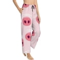 thumbnail image 2 of Disketp Cute Pig Nose Print Women'S Comfy Pajama Pants Casual Drawstring Palazzo Lounge Wide Leg Pants, 2 of 9
