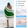 thumbnail image 4 of Beach Towel Green Stripe Lines Bath Pool Towels Linen Striped Absorbent Beach Towel Soft Large Quick Dry Lightweight Camping Travel Sports Yoga Gym Swim Towels for Adult 35x70 Inch, 4 of 9