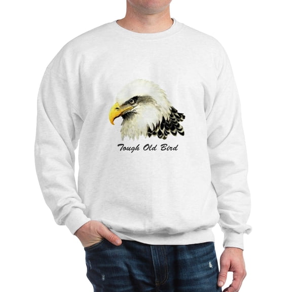 CafePress - Tough Old Bird Quote With Bald Eagle Sweatshirt - Crew Neck Sweatshirt