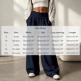 thumbnail image 2 of Luvrsol Pants for Women Wide Leg Sweatpants High Waist Loose Casual Solid Trousers with Side Pockets, Navy S-2XL, 2 of 6