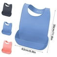 2PCS Feeding Bib With Food Trap Washable Silicone Adult Bib Soft And
