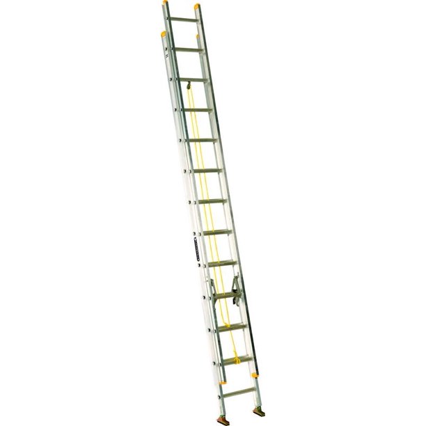 Louisville Ladder 24Foot Aluminum MultiSection Extension Ladder, Type