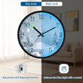 thumbnail image 5 of Voice Activated Clock with Glow Light 12 Inch Large Silent Wall Clock Battery Operated for Home Decor Winter Christmas Decorations, 5 of 8