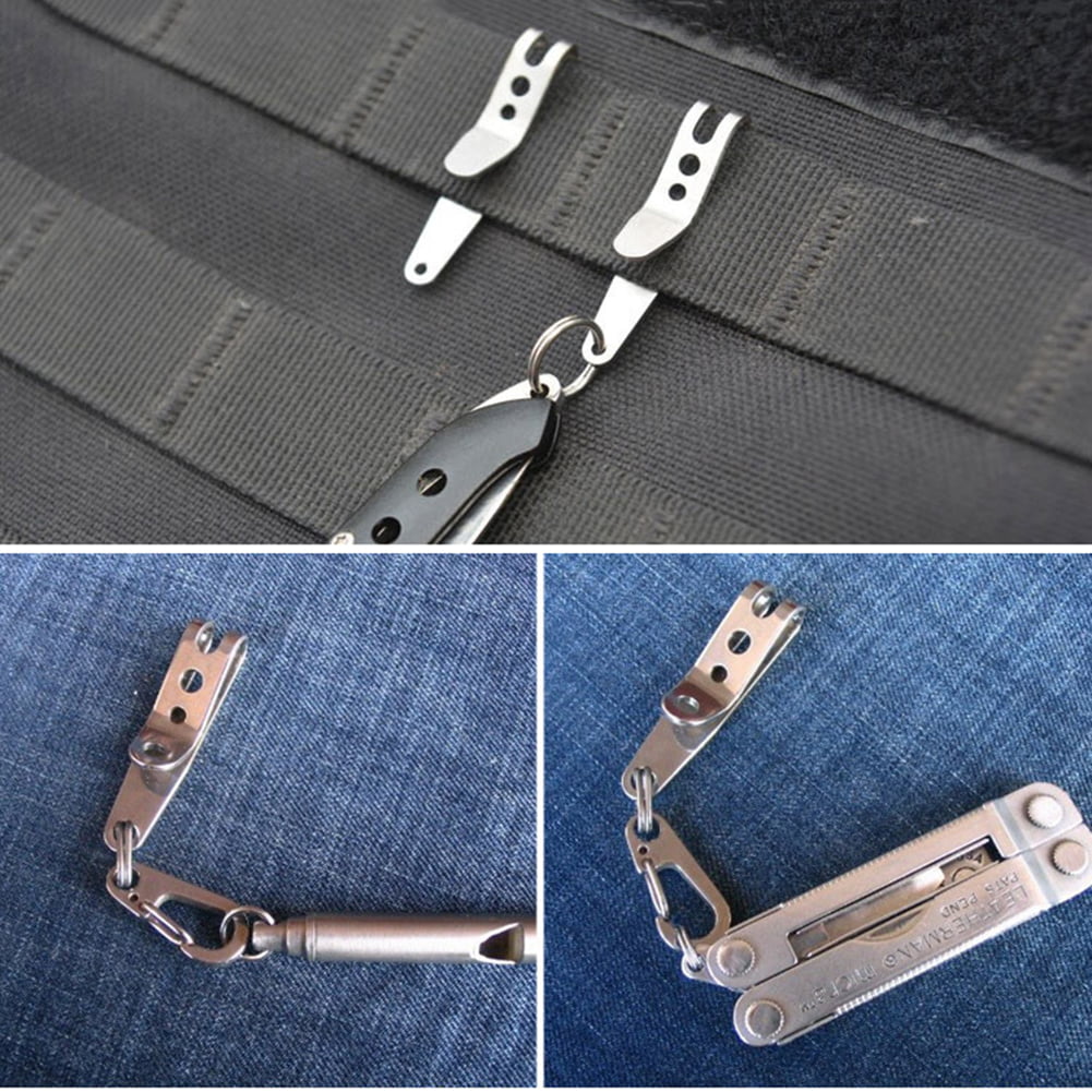 2pcs Mini Pocket Bag Suspension Clip with EDC Quicklink Keychain Carabiner 
