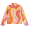 thumbnail image 4 of Jackets for Women Winter Coat Jackets Flannel Stand Collar Jacket(Abstract Pastel Wavy Design,Size:S-4XL), 4 of 7