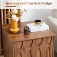thumbnail image 5 of LEFHDA 24" Large Square End Table with Storage — Mid Century Modern Sofa Side Table, Nightstand with Doors/Drawer & Adjustable Shelf for Living Room, Bedroom, Office, 5 of 10