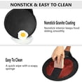 thumbnail image 3 of Poêle à Crêpes Antiadhésive pour Tortillas Crêpes, Poêle Dose Tawa pour Roti, Induction, Poêle Plate Ronde, Plaque de Cuisson (9,5 Po), 3 of 7