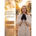 thumbnail image 6 of Deago 2 Pairs Winter Half Finger Gloves Knitted Fingerless Mittens Warm Stretchy Gloves for Men and Women (Black), 6 of 9