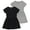BLACK/HEATHER GREY, variant on Pink Angel Girls' 2-Pack Short Sleeve Cotton Dresses - Superior Comfort, Breathable, Durable, and Easy Maintenance